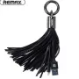 REMAX Universal Tassels Ring -kaapeli Micro USB - musta