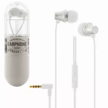 REMAX universaali WI80 johdollinen in-ear-headset mikrofonilla, valkoinen