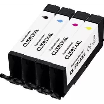 Renkforce yhteensopivat mustepatruunat multipack Canon CLI-581 XXL musta syaani magenta keltainen (RF-6953996)