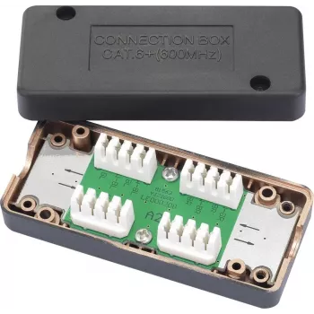 renkforce liitäntärasia CAT 6A verkkokaapelille, suojattu haararasia, LSA+ liittimet, 10 Gbit/s, vaaleanharmaa