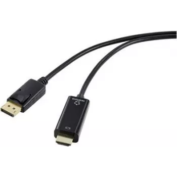 RENKFORCE DisplayPort–HDMI-kaapeli 5 m musta 4K 30Hz kullattu RF-5179192