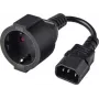Renkforce virtasovitinkaapeli C14 – Schuko-pistorasia 0,15 m musta RF-7176926