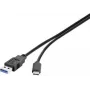 Renkforce RF-3241262 USB 3.2 Gen 1 -kaapeli USB-A–USB-C 0,3 m musta