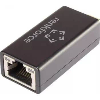 Renkforce RF-3386050 USB-C - RJ-45 Gigabit Ethernet -adapteri musta
