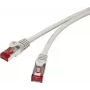 Renkforce RF-4724268 Cat6 S/FTP RJ45 patchkaapeli 10 m harmaa Snagless kullattu paloa hidastava