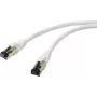 Renkforce RF-7106490 Cat 8.1 S/FTP -verkkokaapeli, RJ45, 1 m, valkoinen