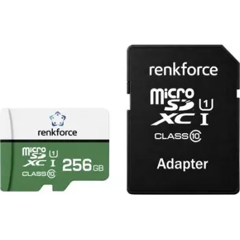 Renkforce RF-mSDC-256GB microSDXC-kortti 256GB Class 10 UHS-I U1 SD-adapterilla RF-7578368