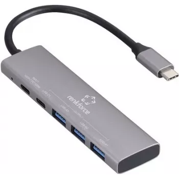 Renkforce RF-USBH-280 5-porttinen USB 3.2 Gen 1 -keskitin USB-C PD -latausportilla (RF-6439798)