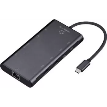 Renkforce RF-USBHA-500 10-porttinen USB 3.2 Gen 2 -keskitin lisä-USB-C-tulolla (RF-6700434)