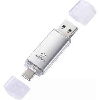Renkforce RF-USBOS-230 64 GB USB 3.2 Gen 1 Dual USB-A/USB-C muistitikku hopea RF-6688140