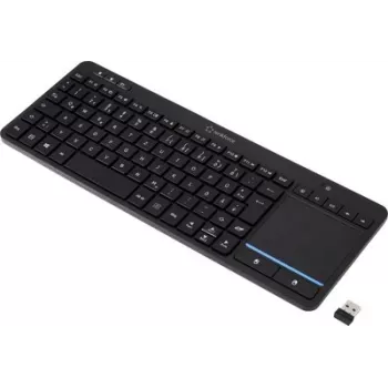 Renkforce RF-WLTKB-300 langaton näppäimistö hollantilainen QWERTY musta sisäänrakennetulla kosketuslevyllä (RF-6904036)