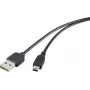 Renkforce USB 2.0 A Mini-B reversibles kaapeli 1,8 m musta