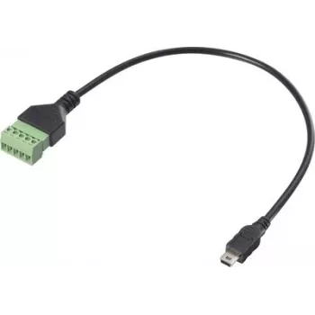 Renkforce USB 2.0 -adapterikaapeli Mini-B-uros 5-pin ruuviliitinlohkoon, 0,3 m, musta RF-6443960