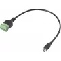 Renkforce USB 2.0 -adapterikaapeli Mini-B-uros 5-pin ruuviliitinlohkoon, 0,3 m, musta RF-6443960