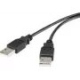 Renkforce USB 2.0 -kaapeli A-A 1,8 m musta kullattu RF-4463037