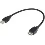 Renkforce USB 2.0 -jatkokaapeli joustovarrella 0,16 m musta 1333151