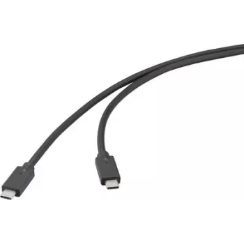 Renkforce USB-C-kaapeli USB 3.2 Gen 2x2 20 Gbps 4K 60Hz 100W PD 0,5 m musta RF-6830470