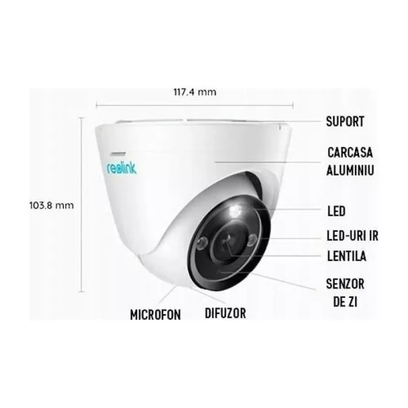 Reolink P344 12MP dome PoE -kamera tekoälyvideohaulla