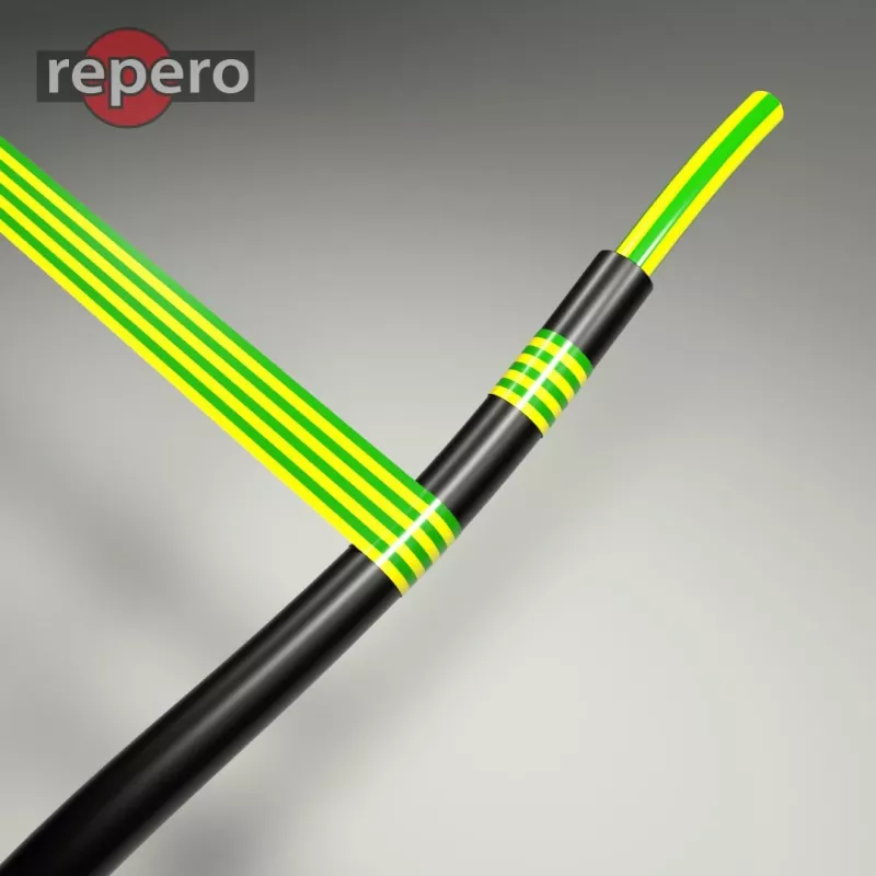 REPERO 701 musta PVC-eristysnauha 19 mm x 20 m