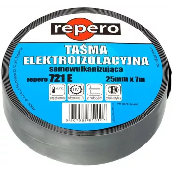 REPERO 721E itsestään vulkanoituva nauha 19 mm x 3 m musta EPR