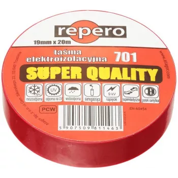 REPERO TTE701S2-0019-20 punainen PVC-eristysnauha 19 mm x 20 m