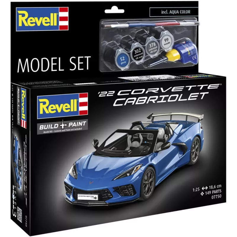 Revell Model Set Corvette C8 Cabriolet mittakaava 1:25