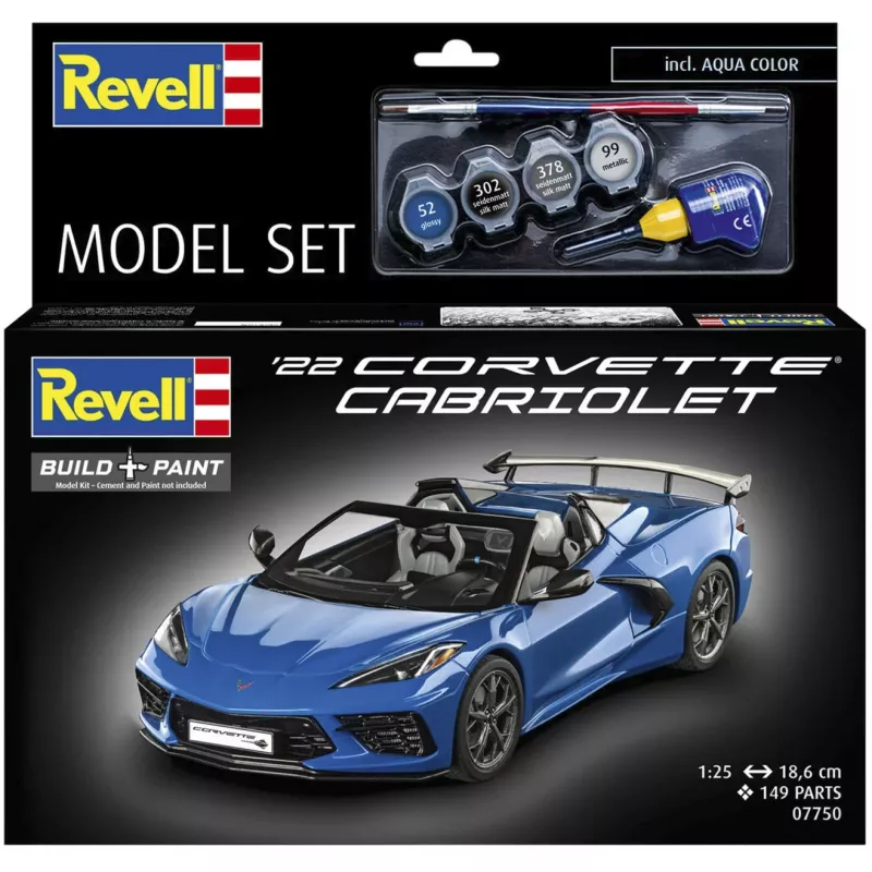 Revell Model Set Corvette C8 Cabriolet mittakaava 1:25