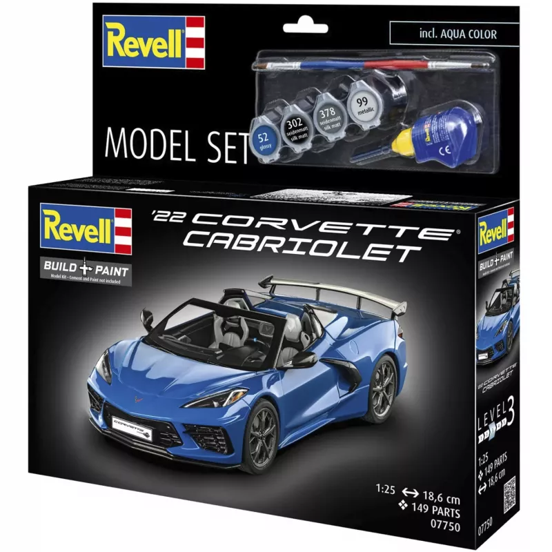 Revell Model Set Corvette C8 Cabriolet mittakaava 1:25
