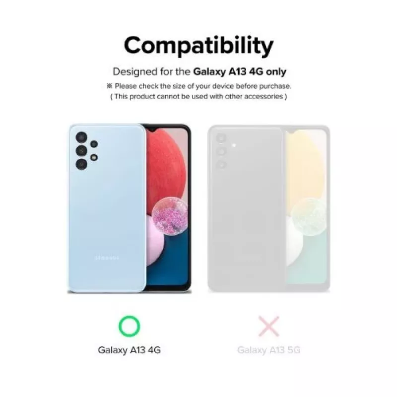 Ringke Galaxy A13 4G kameransuojus Full Cover lasi (3 kpl:n pakkaus) musta