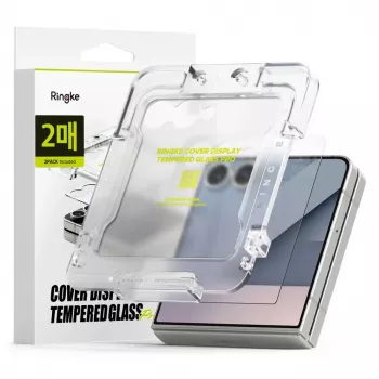 Ringke Galaxy Z Flip 7 näytönsuojakalvo Cover Display Premium Tempered Glass 9H (2 kpl) läpinäkyvä