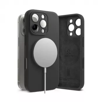 Ringke iPhone 16 Pro kuori silikoni magneettinen musta