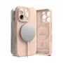 Ringke iPhone 16 Pro -kotelo silikoninen Magnetic Pink Sand