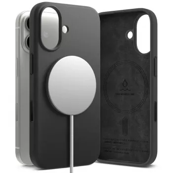 Ringke iPhone 17 kotelo silikoni magneettinen musta
