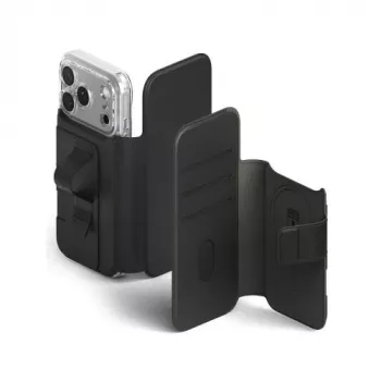 Ringke iPhone 17 Pro kuori Folio Grip Wallet Magnetic musta