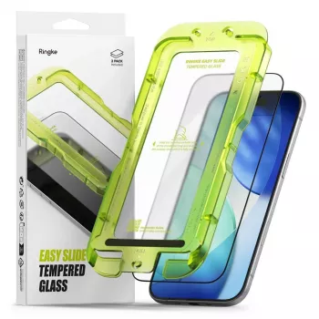 Ringke iPhone Air näytönsuojakalvo Premium Easy Slide Tempered Glass 9H asennusapuvälineellä (2 kpl pakkaus) läpinäkyvä