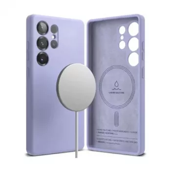 Ringke silikoninen MagSafe-magneettikotelo Samsung Galaxy S25 Ultralle, laventeli