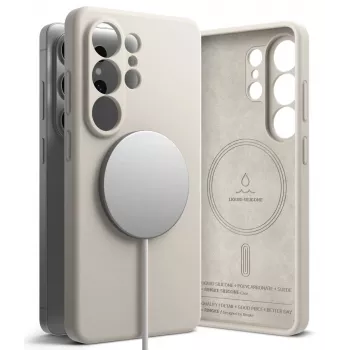 Ringke silikoninen magneettinen MagSafe-suojakotelo Samsung Galaxy S26 Ultralle - Stone