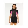 Rip Curl Omega Back Zip märkäpuku - musta/pinkki - naisten - koko S
