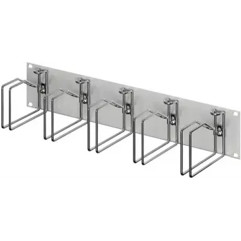 RITTAL 7996.626 19 tuuman 2U kaapelinhallintapaneeli 5 metallisella kaapeliohjaimella 120x60 mm, vaaleanharmaa RAL 7035