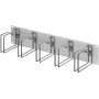 RITTAL 7996.626 19 tuuman 2U kaapelinhallintapaneeli 5 metallisella kaapeliohjaimella 120x60 mm, vaaleanharmaa RAL 7035