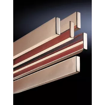 Rittal SV 3589.005 litteä kuparikisko 30x10 mm, 2400 mm, 800 A, 2 kpl RiLine60:lle