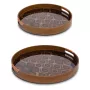 Rituali Domestici Galateo 2 kpl pyöreää tarjoilulautasta, valkoinen melamiini, 38 cm & 30 cm