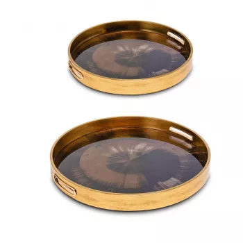 Rituali Domestici Galateo 2 kpl pyöreää tarjotinta Irises