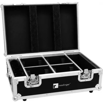 ROADINGER Flightcase 4x AKKU TL-3 Trusslight QuickDMX -valolle integroidulla laturilla 31005126
