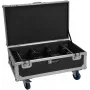 ROADINGER flightcase 6x Futurelight AKKU UP-4 QCL Spot QuickDMX MK2 lataustoiminnolla ja pyörillä 31005255
