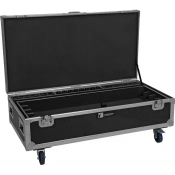 ROADINGER Flightcase 8x AKKU IP Pixel Tube 360° PRO CRMX lataustoiminnolla ja pyörillä