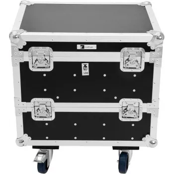 ROADINGER Flightcase 8x Eurolite IP PIX Strobe RGB CW+WW pyörillä 64x46,5x56,5cm