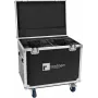 ROADINGER Flightcase 2x EUROLITE DMH-190 liikkuvalle päälle pyörillä musta