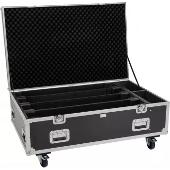 ROADINGER Flightcase PRO 4x LED BAR-8 SWING pyörillä musta max. 50 kg