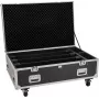 ROADINGER Flightcase PRO 4x LED BAR-8 SWING pyörillä musta max. 50 kg